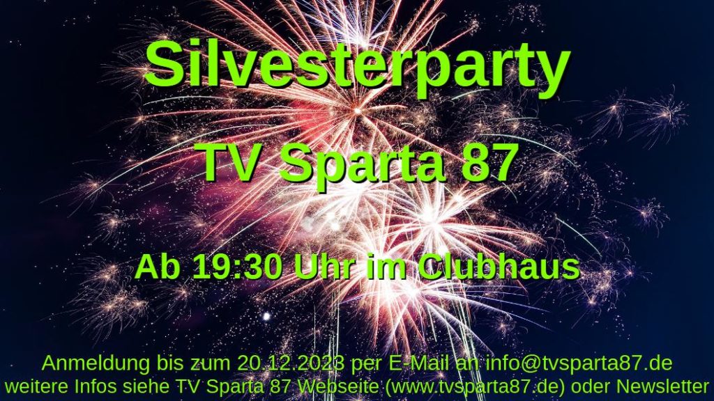 TV Sparta 87 Silvesterparty 2023